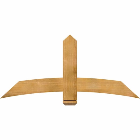 Ekena Millwork Bellingham Rough Sawn Timber Gable Bracket, Western Red Cedar, 60"W x 27"H x 2"D x 6"F, 11/12 Pitch GBW060X27X0206BEL00RWR
